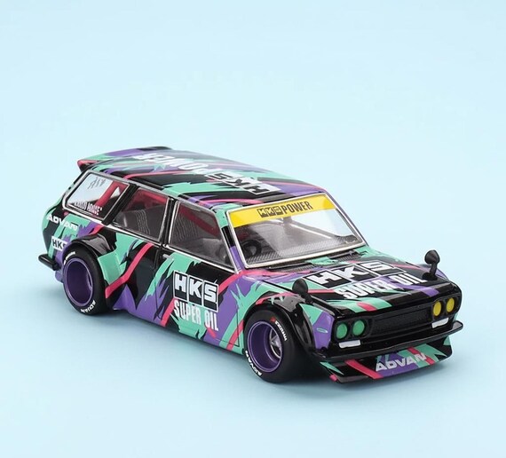 Datsun 510 Wagon Kaido House HKS V1 1/64 Multi Color Model Toy Car