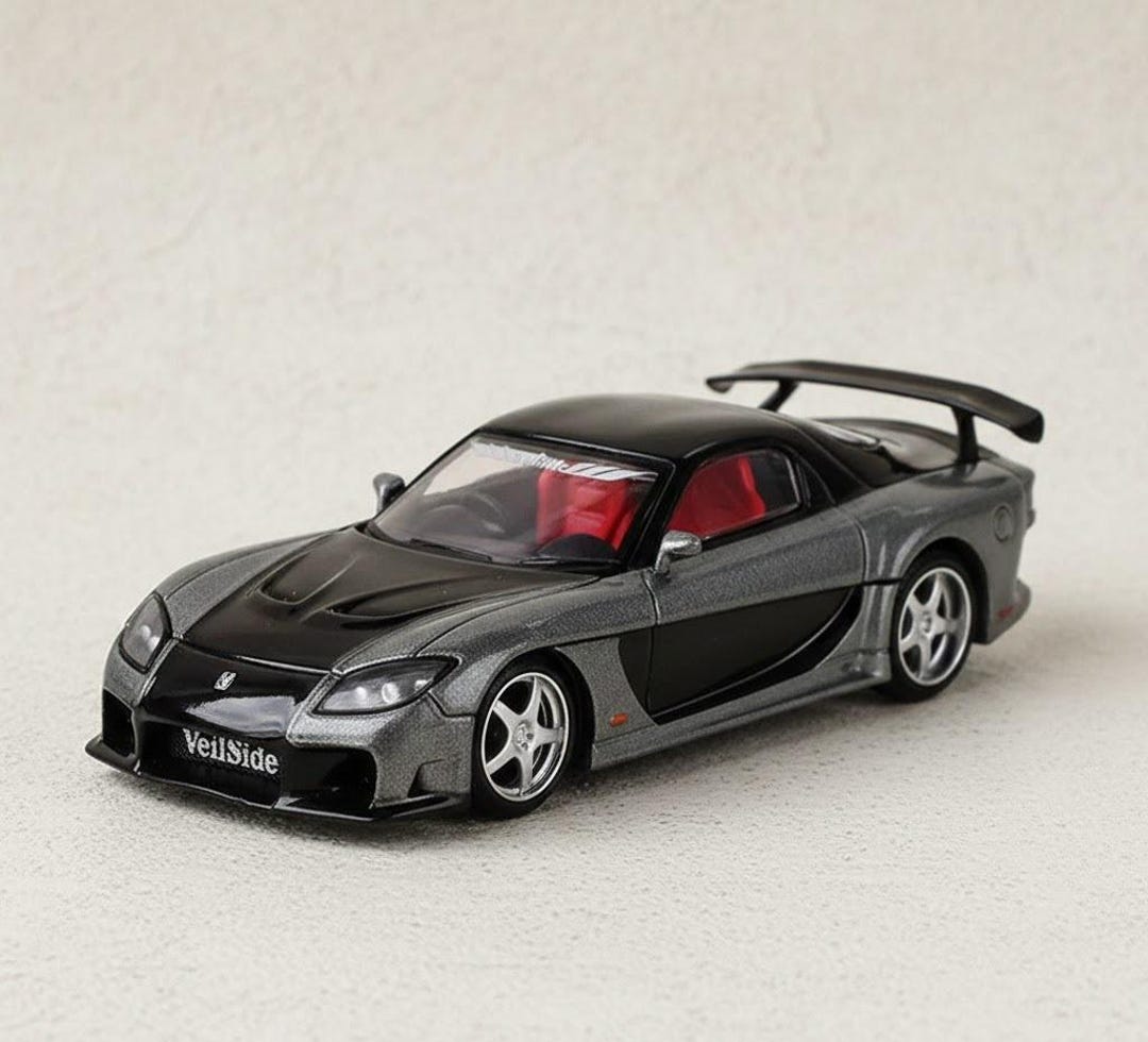 Mazda RX-7 Veilside 1/64 Fortune Grey Model Toy Car - Etsy