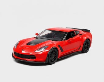 Chevrolet Corvette Z06 2017 1/24 Red Model Toy Car