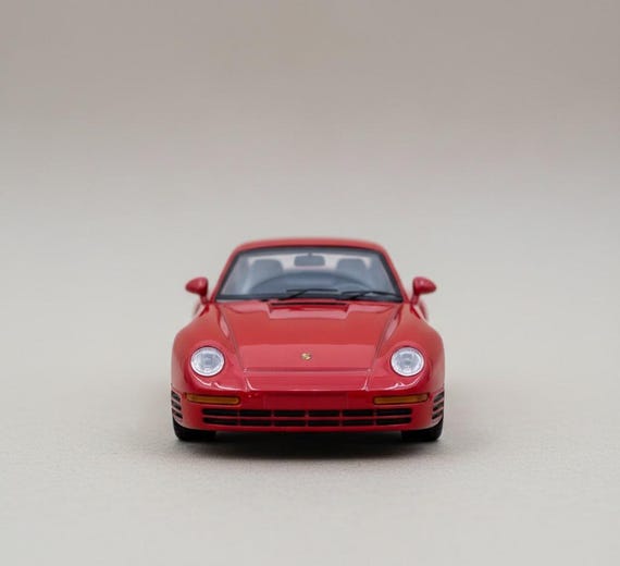 Porsche 959 1/64 Red Model Toy Car - Etsy