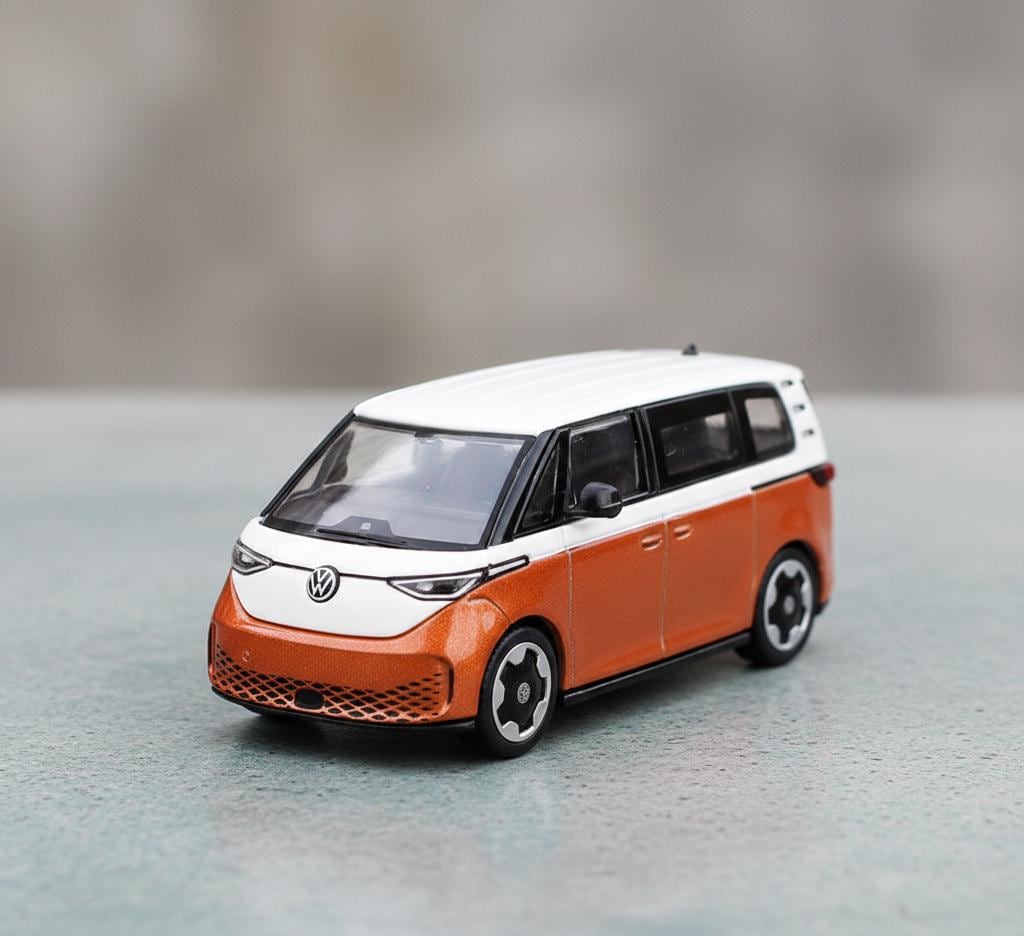 Volkswagen ID. Buzz Van 1/64 White & Orange Model Toy Truck - Etsy