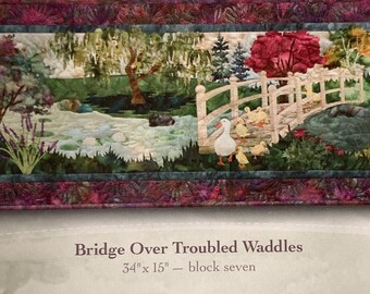 McKenna Ryan In Full Bloom Block 7  Bridge Over Troubled Waddles OOP Quilt pattern