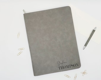 Custom Men's Portfolio: Personalized Faux Leather Padfolio for Corporate Gifts and More