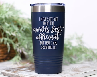Personalized Officiant Tumbler, Wedding Favor