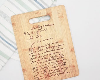 Custom Handwritten Recipe Cutting Board for Mother's Day Gift