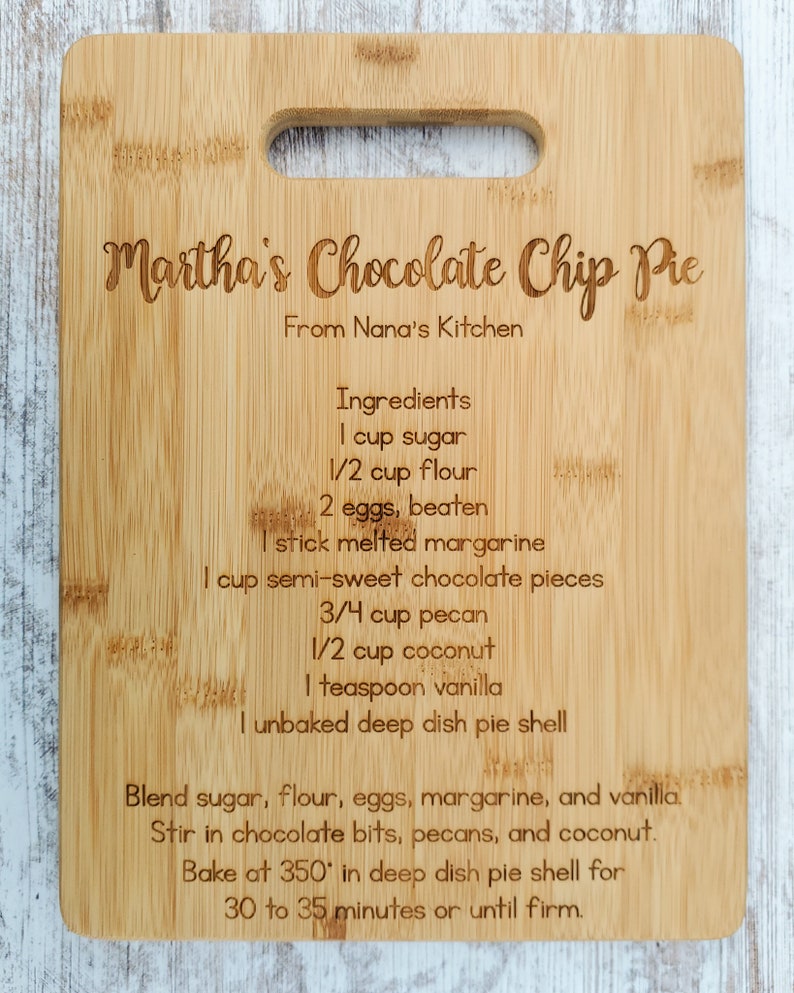 Cutting Board, Chopping Board, Personalized Custom Engraved Bamboo Wood Cutting Board, Gift for Mom, Mother's Day, Bridal Shower Gift image 2