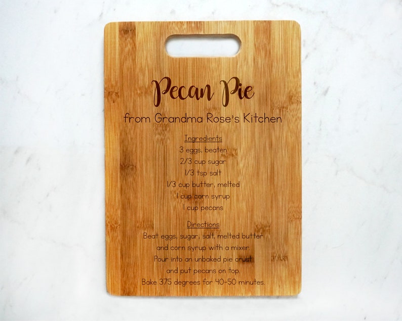 Cutting Board, Chopping Board, Personalized Custom Engraved Bamboo Wood Cutting Board, Gift for Mom, Mother's Day, Bridal Shower Gift image 5