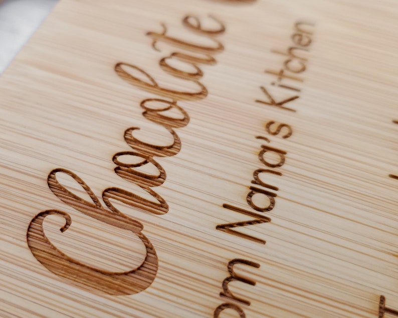 Cutting Board, Chopping Board, Personalized Custom Engraved Bamboo Wood Cutting Board, Gift for Mom, Mother's Day, Bridal Shower Gift image 4