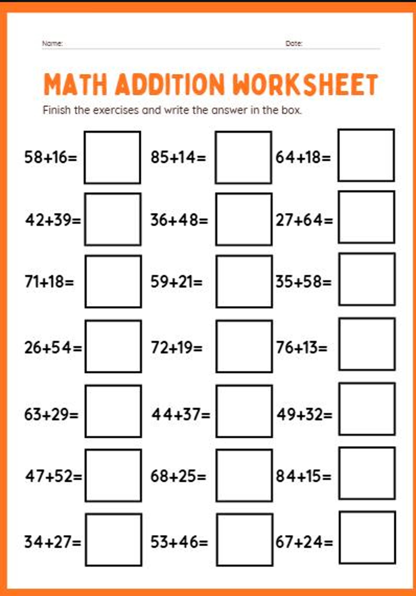 2-digit Addition & Subtraction Worksheets | Math Practice for Kids ...