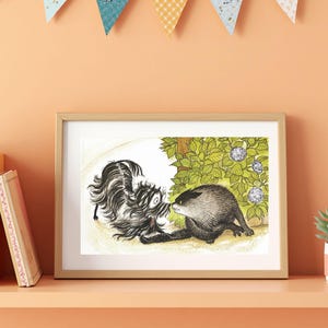 Hairy Maclary Scattercat | Lynley Dodd | 8x10 Mounted Page | Children’s Book Illustration Gift
