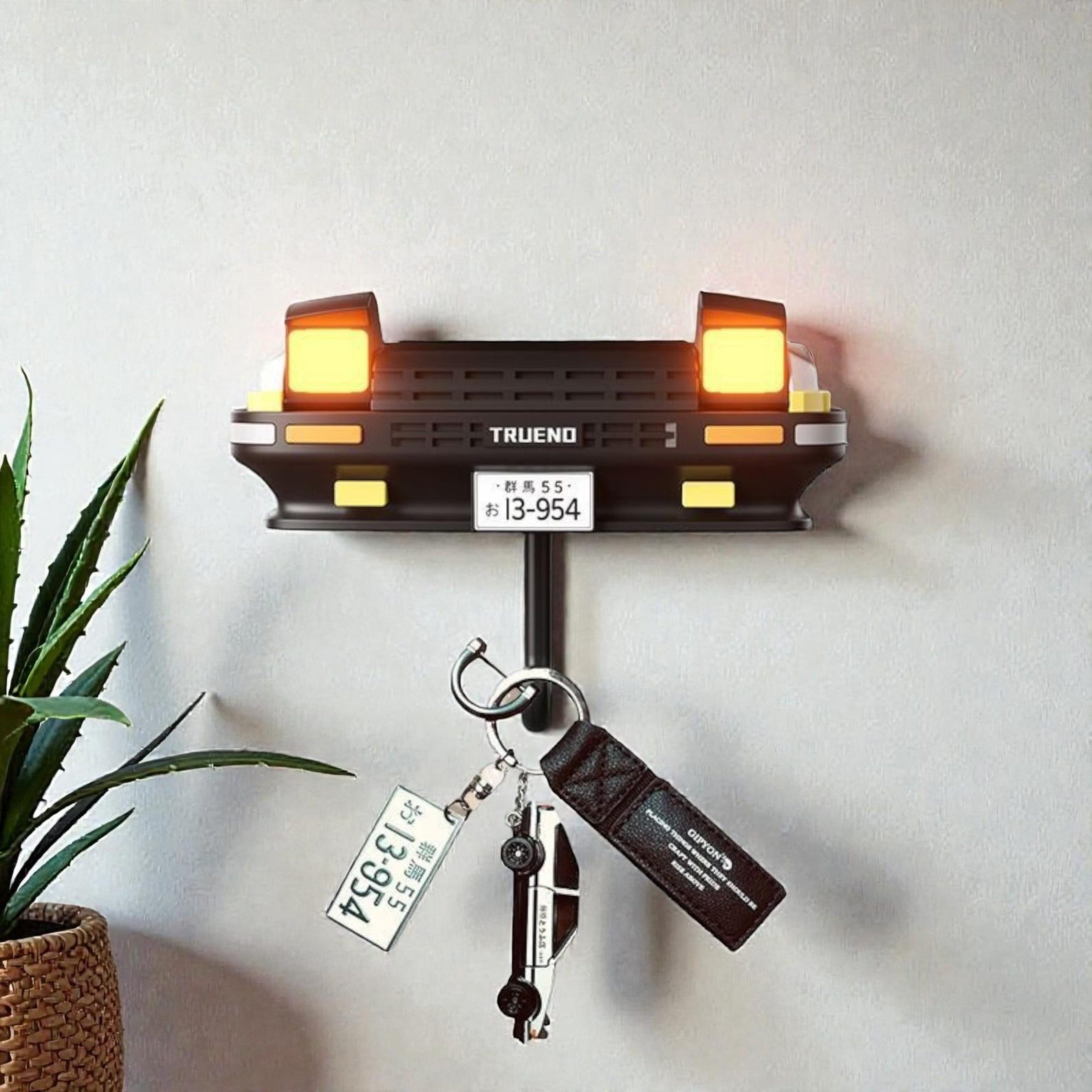 Car Key Storage Rack AE86 Car Headlight Key Holder – Creative Wall Hook Keychain Rack, JDM ...