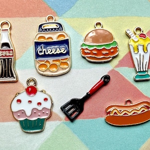 Summer Cookout Charm Collection in multicolor enamel - C3779