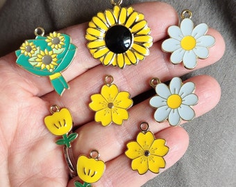 Yellow Flower Charm Pendant Charm Collection - C4143