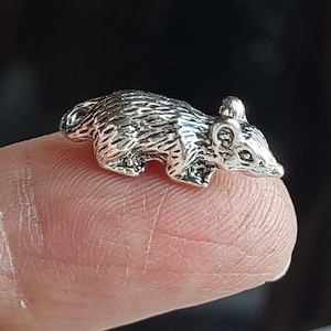 10 mouse charms in silver tone - C4404