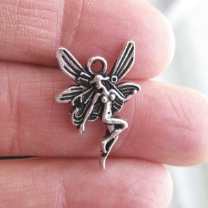 10 Fairy Charms in Silver Tone - C3116