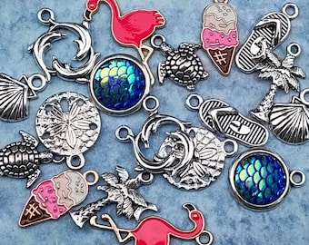 Beach Charm Collection in Silver and Gold Tone - C4174