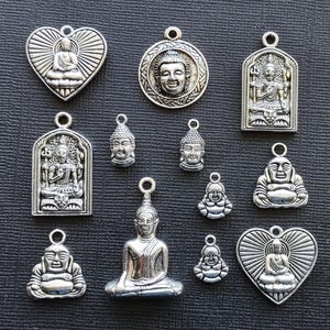 Buddha Charm Collection in Silver Tone - C4233