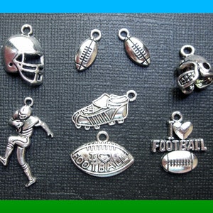 Football Charm Collection in Silver Tone - C2636