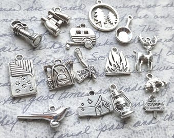 Camping Charm Collection in Silver Tone - C4355