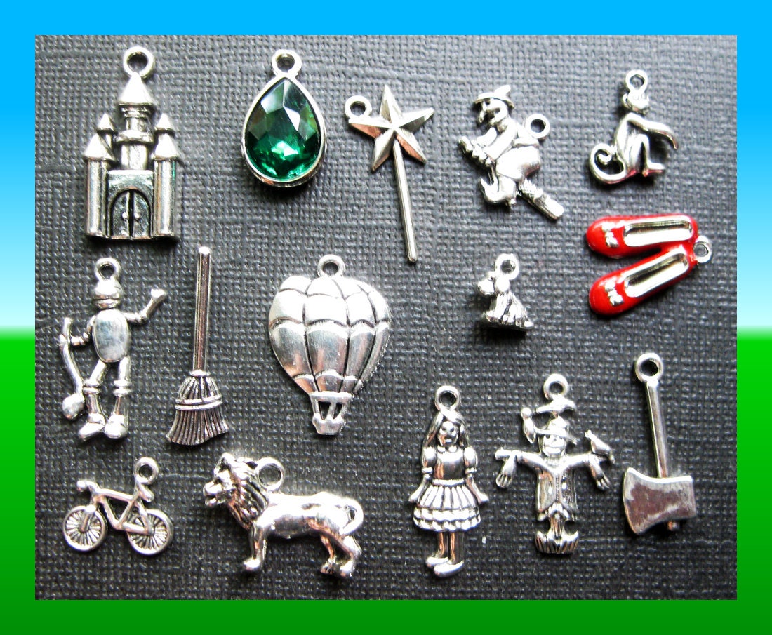 Bulk Charms Bulk Pendants Wizard of Oz Charms Set Antiqued Silver Charms  Fairy Tale Charms Wholesale Charms Themed Charms 70pcs