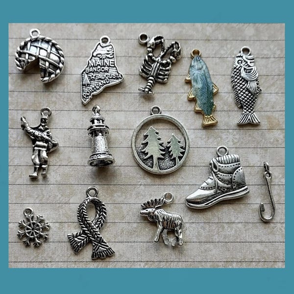 Maine Charm Collection in Silver Tone - C4419