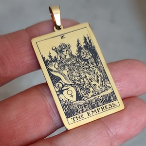 1 Tarot Charm Pendant Charm - The Empress - Stainless Steel - C4023