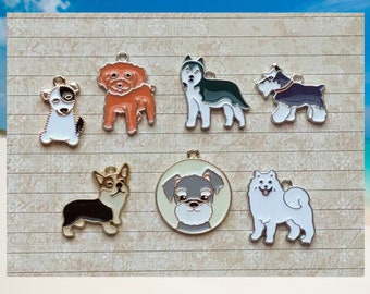 Dog Charm Collection of 7 charms - C3879