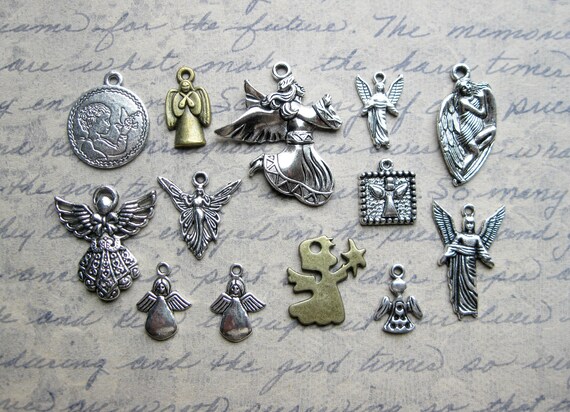 15pcs Tibetan Silver Angel Charms Pendants 26x24mm 15pcs Tibetan Silver Angel Charms Pendants 26x24mm
