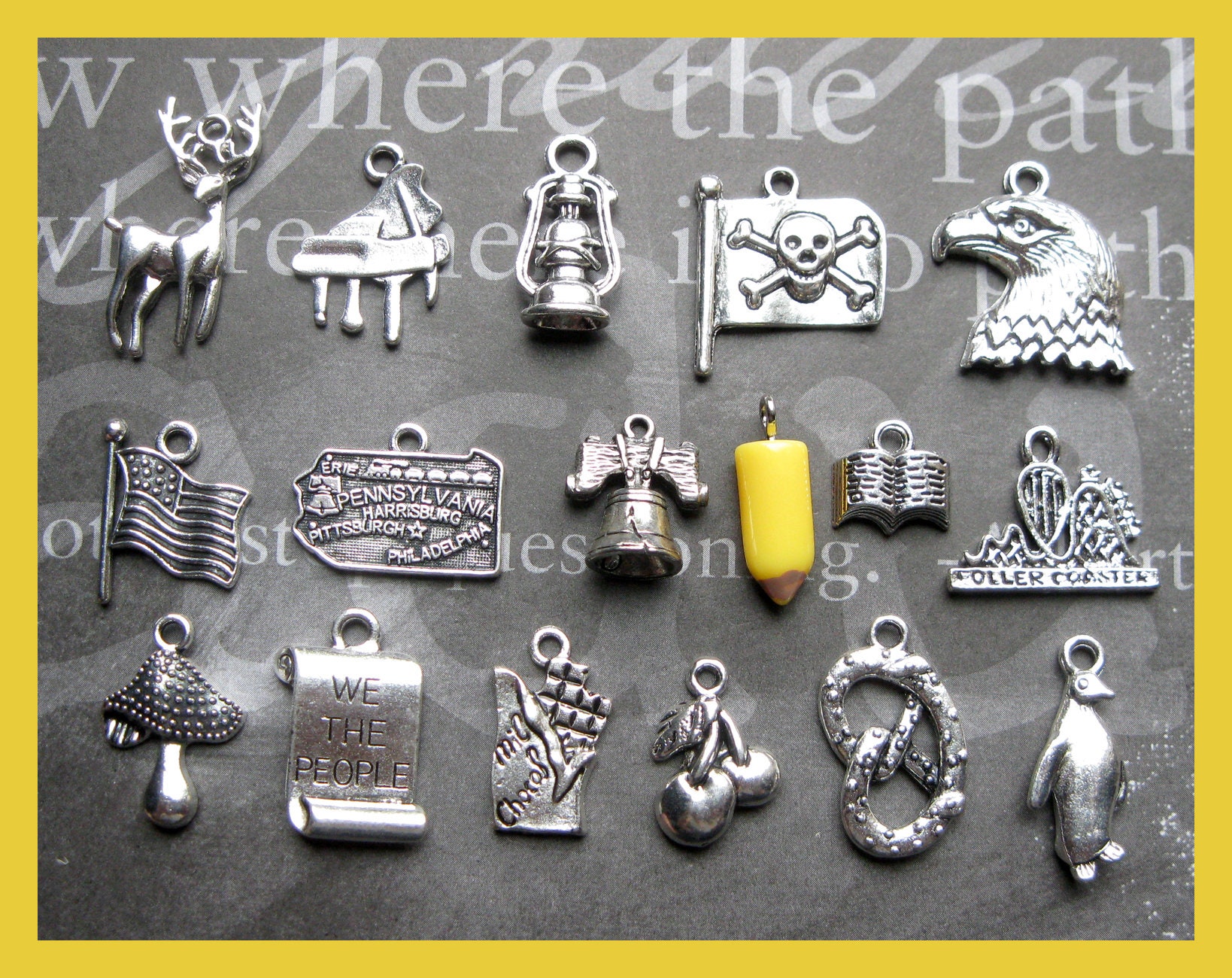 Pennsylvania Charm Collection in Silver Tone C3128 Pennsylvania Charm Collection in Silver Tone C3128