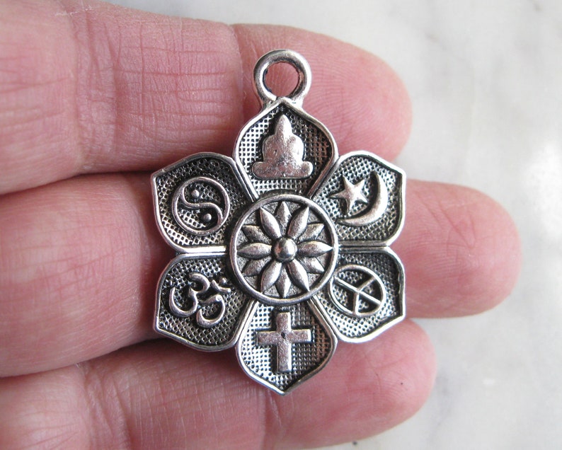 1 All Religions Pendant in silver tone C2866 Etsy