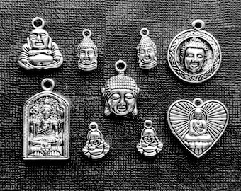 Buddha Charm Collection in Silver Tone - C3772