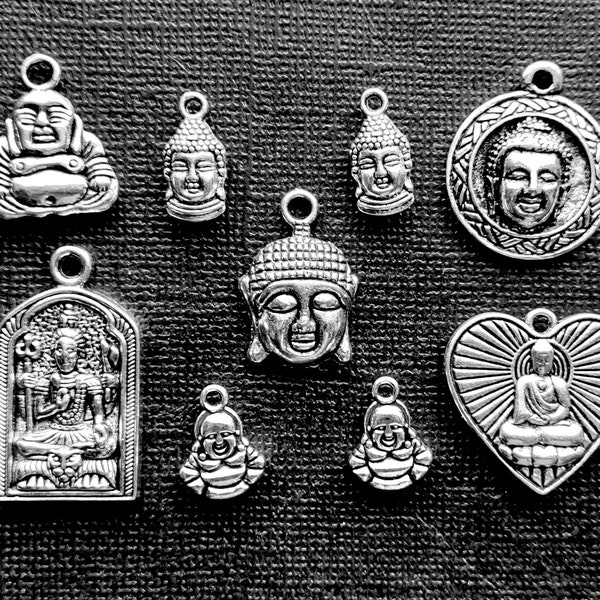 Buddha Charm Collection in Silver Tone - C3772