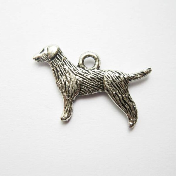 SALE - 8 Dog Charms in Silver Tone - C052
