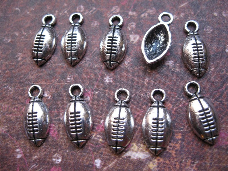 BULK 50 Football Charms in Silver Tone C176 Etsy