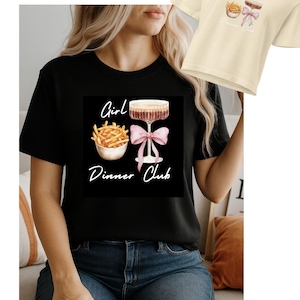 Girl Dinner Oversized T-Shirt: Espresso Martini & Fries