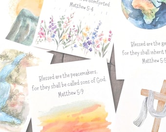 De zaligsprekingen-geheugenverskaarten