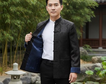 Camisa de estilo chino para hombre, traje Tang o chaqueta Hanfu, ropa tradicional para el Año Nuevo chino y abrigo de Kung Fu.