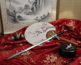 Chinese Hair Sticks Set – Wooden Floral, Metal Sword & Cat Design Hair Pins – Hanfu Hair Accessories