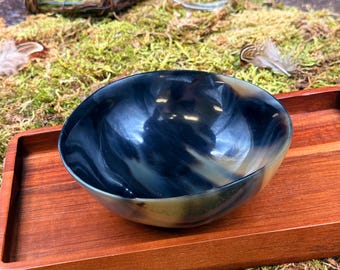 Polished Horn Bowl - Natural Coloration - 5" Wide
