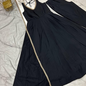 Black Anarkali Dress with Dupatta – Women’s Party & Wedding Outfit
