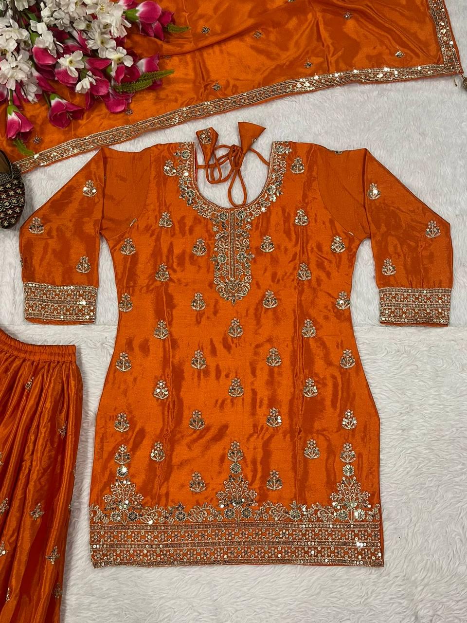 Orange Punjabi Suit UK