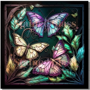 Stained Glass Designs - Mouse Pad, Magnets or Wind Spinner Options Available.