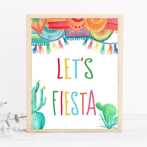 Mexican Fiesta Birthday Welcome Sign Editable Template, Cactus Hat Mex –  Puff Paper Co