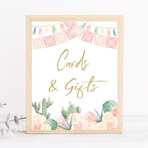 Cartes et cadeaux Fiesta Décoration de fête Fiesta Taco' Bout a Party Fiesta Bridal Shower Fiesta Baby Shower Plaque mexicaine cactus