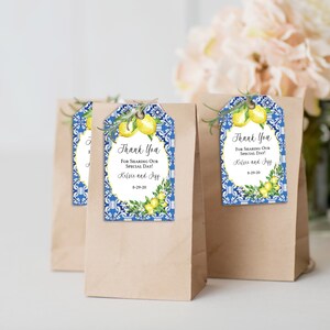 EDITABLE Lemon favor tags, Thank you tags, Gift Tags, Printable Template, EDITABLE Lemon Favor tags, Lemon Thank you tags, Citrus Gift Tags