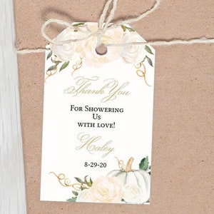 EDITABLE Fall Bridal Shower favor tags, Thank you tags, Gift Tags Wedding favor Printable Party favors Instant download