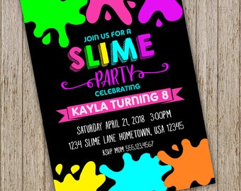 neon invitation etsy