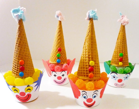 Circus Clown Instant Download Printable Party Cupcake Wrappers Il_570xn