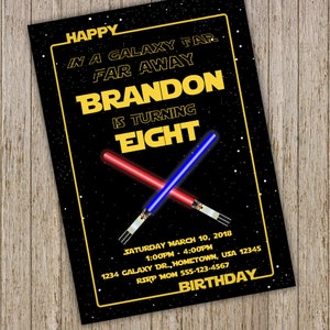 Star Galactic Birthday Invitation, Star Space invitation, Star Theme Birthday invitation, Star Theme Party