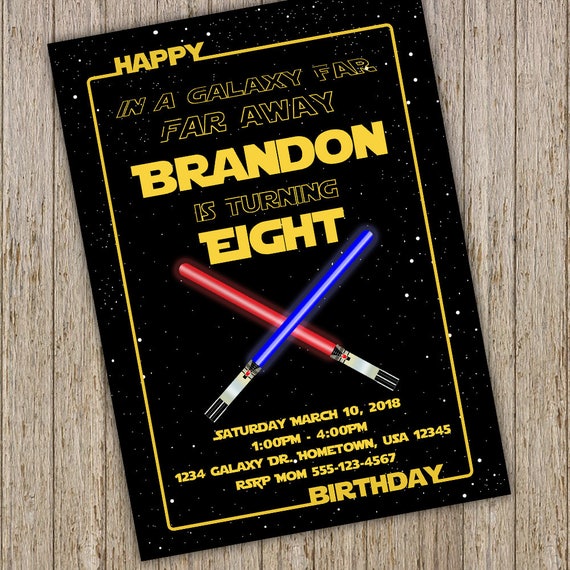 Star Wars Birthday Invitation, Star Wars invitation, Star Wars Birthday invitation , Star Wars Party Il_570xn